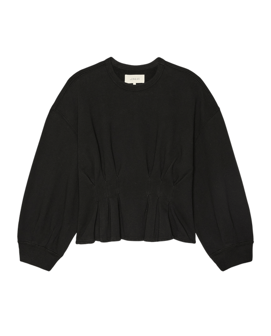 The Slouchy Corset Sweatshirt - True Black