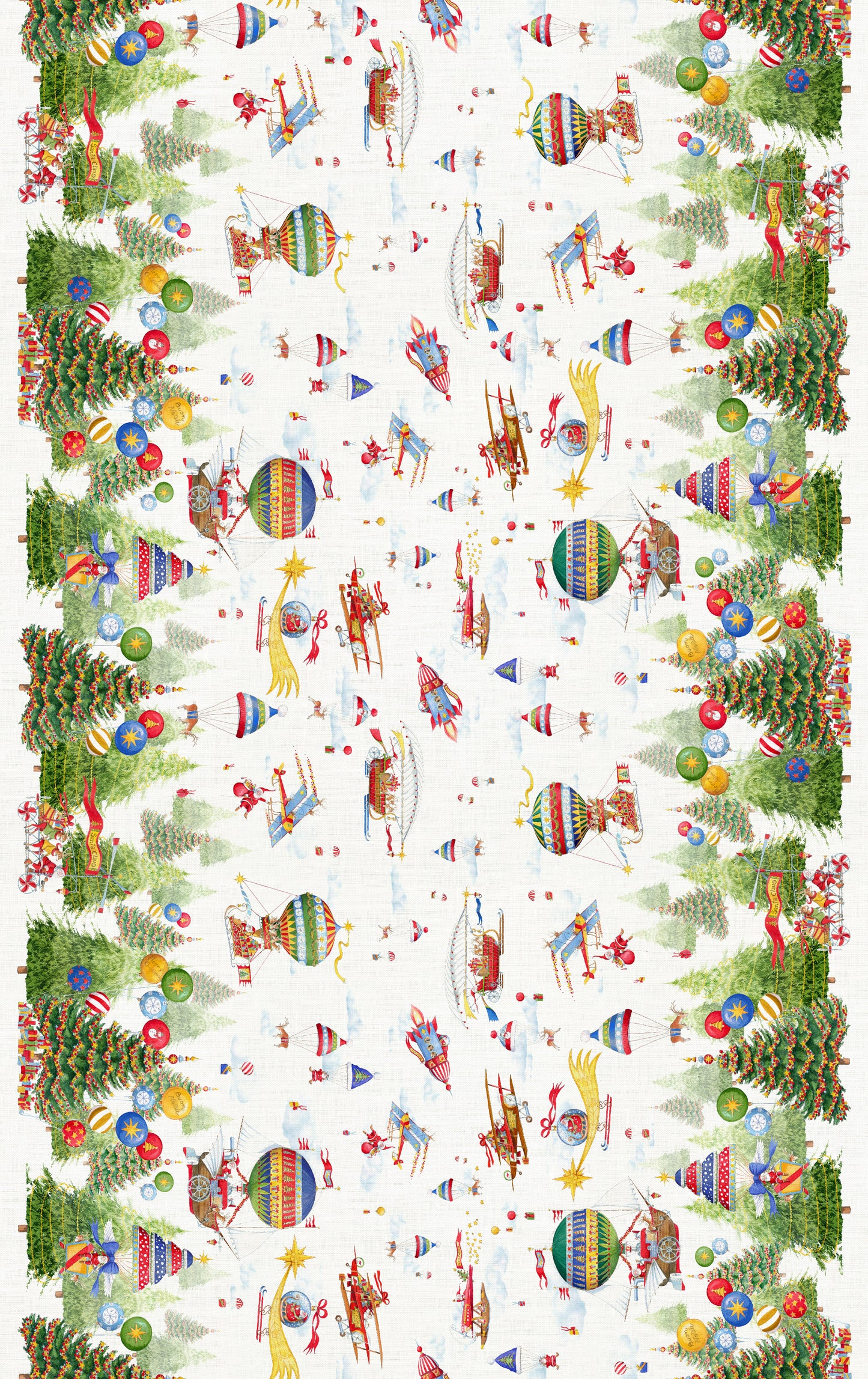 Air Christmas Linen Tablecloth