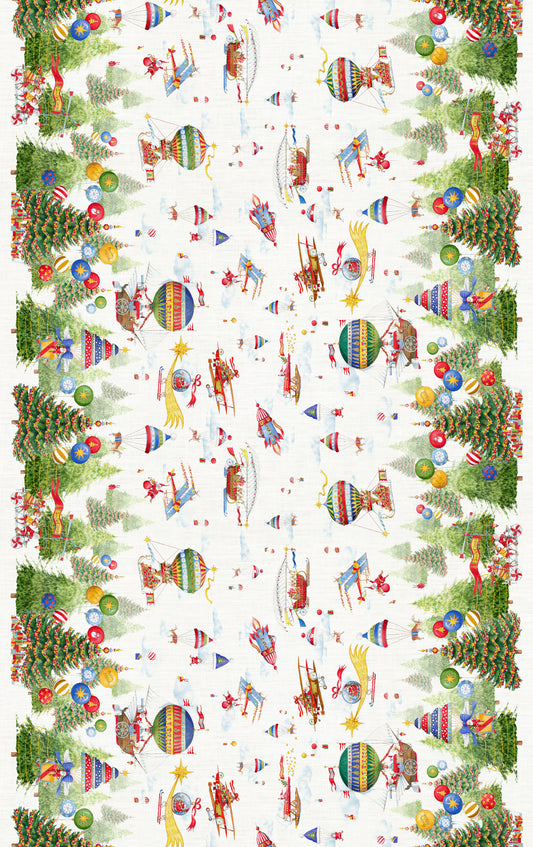 Air Christmas Linen Tablecloth