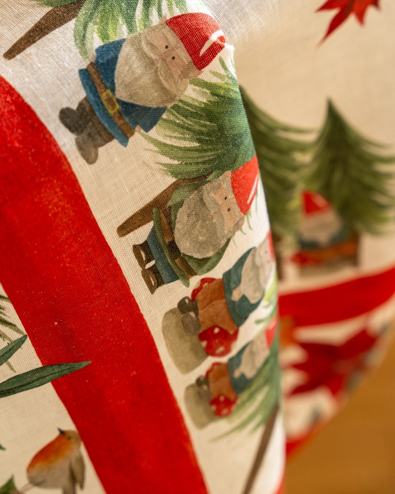 Jolly Elf Linen Tablecloth