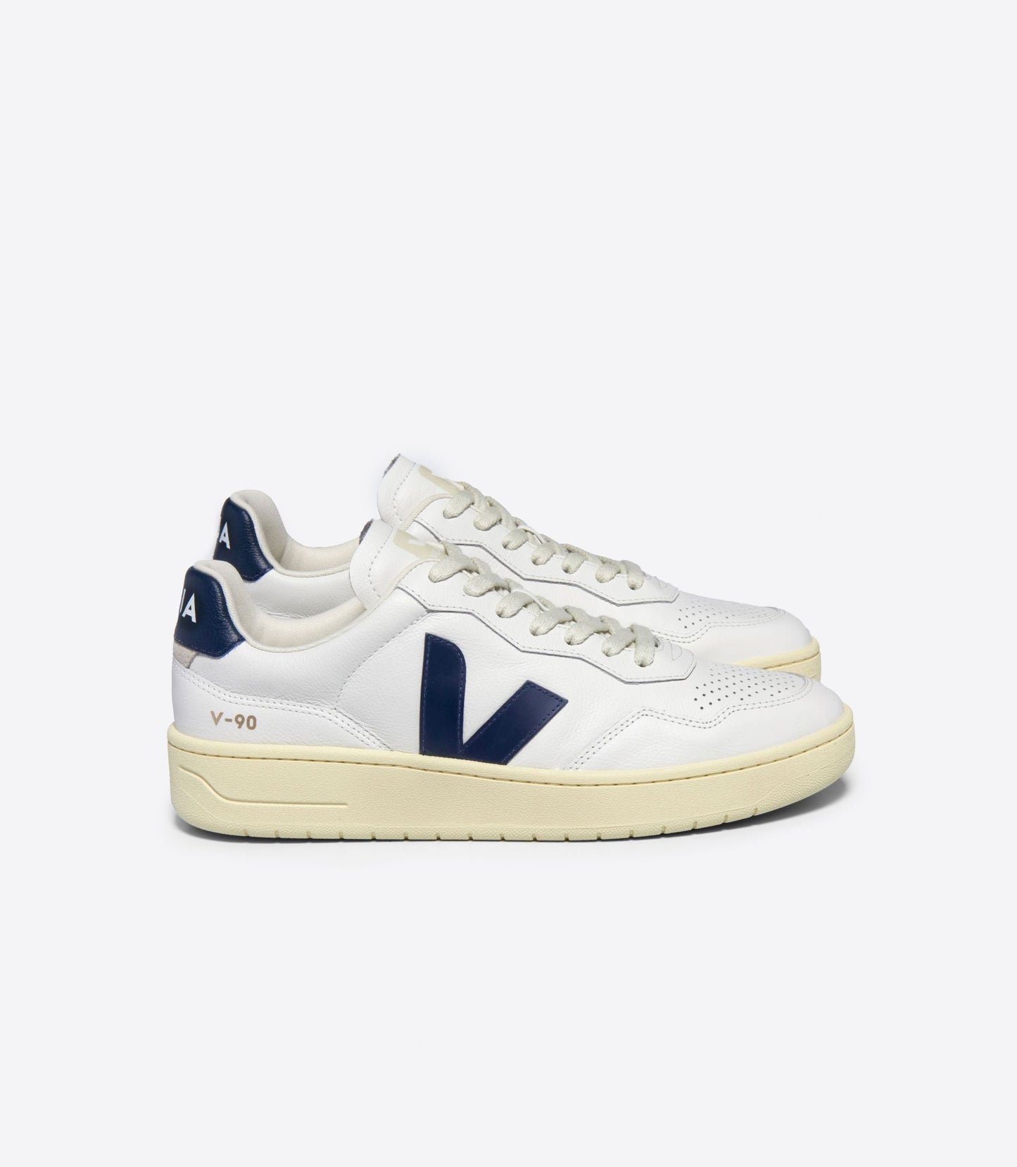 V-90 Leather Sneaker - White/Nautico