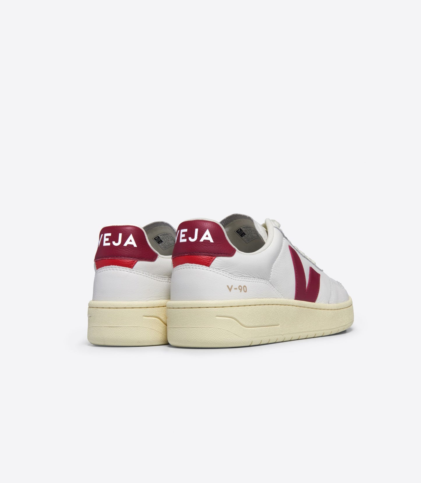 V-90 Leather Sneaker - White/Marsala