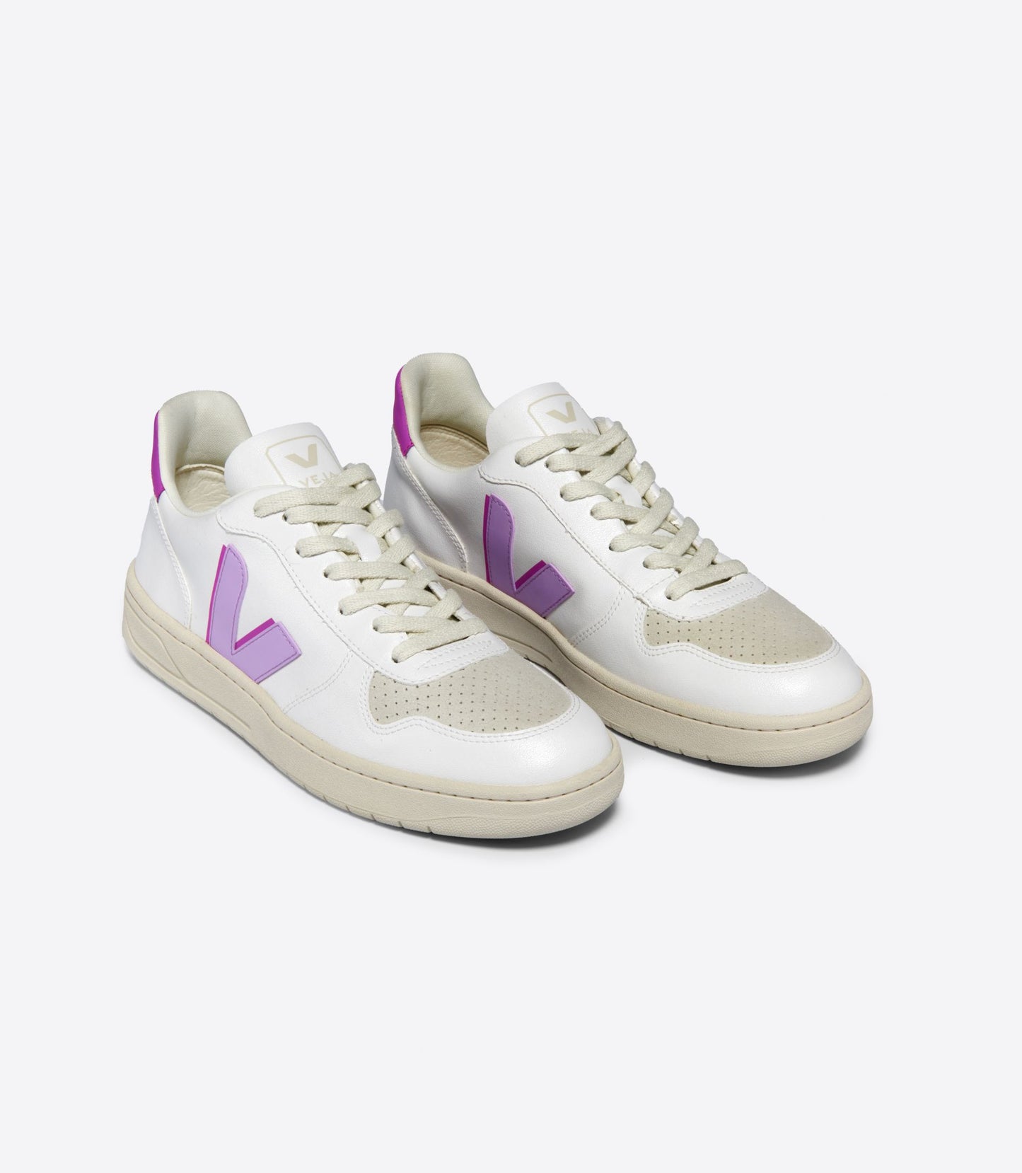 V-10 Chromefree Leather - White/Orchid Ultraviolet