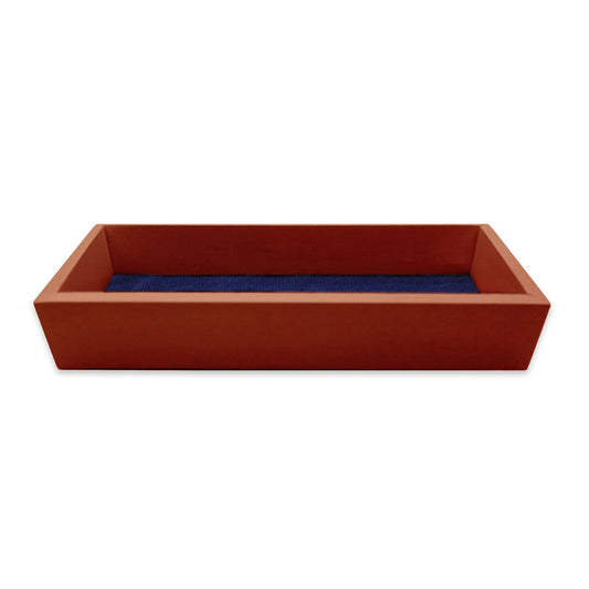 Valey Tray - Fishing Flies Pattern in Dark Navy/Chestnut Wood