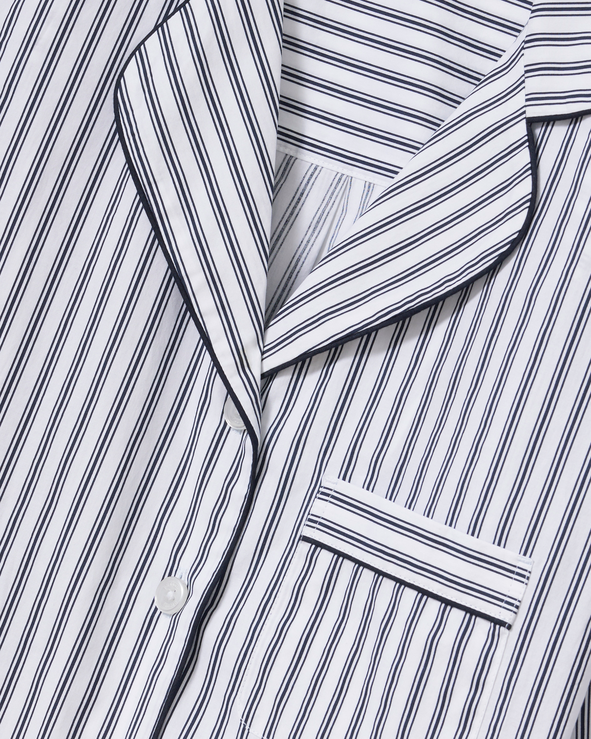 Celine Poplin Pajama Set - Navy French Ticking