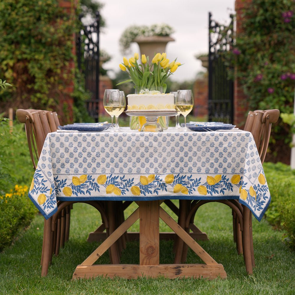 55"x55" Lemon Vine Tablecloth