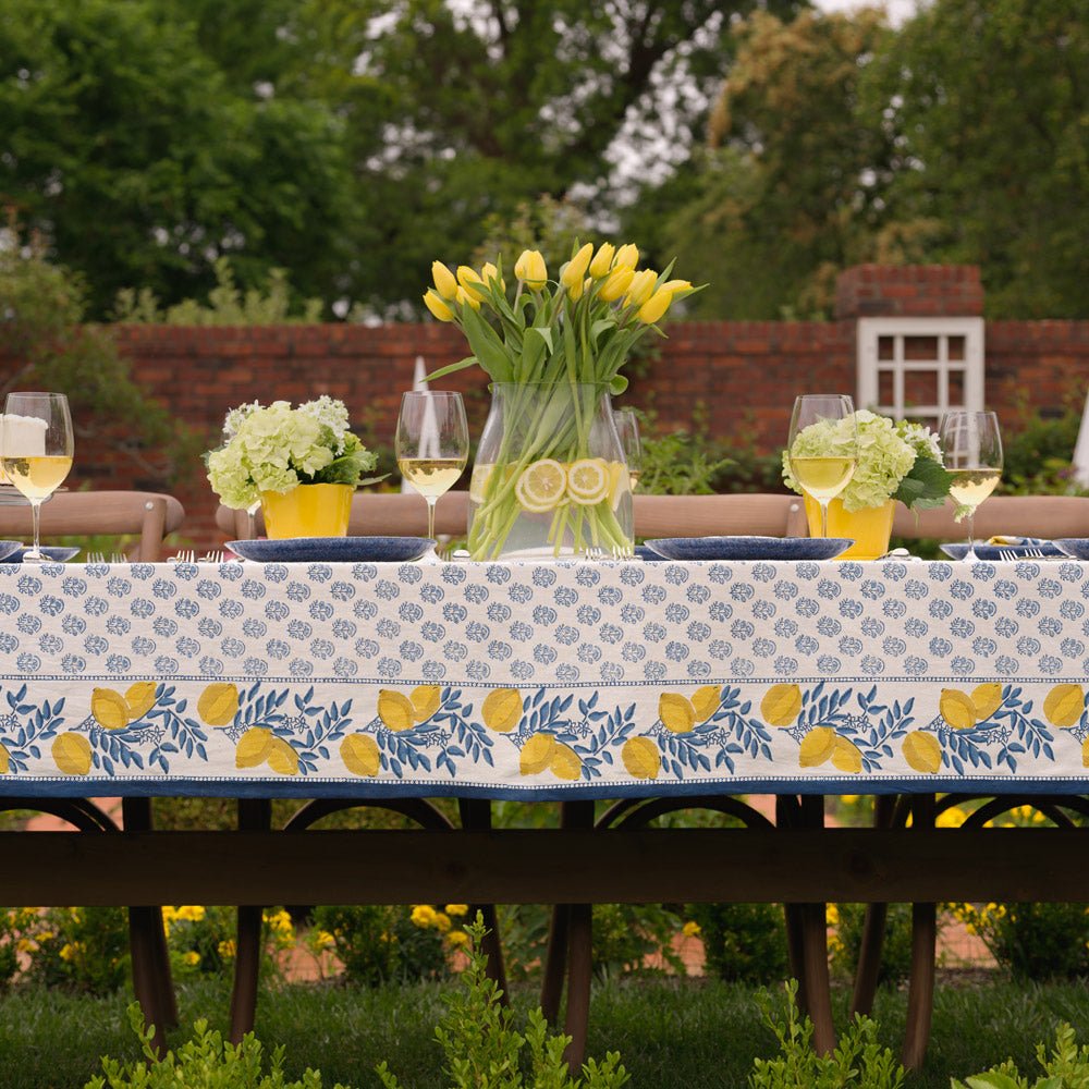 55"x55" Lemon Vine Tablecloth