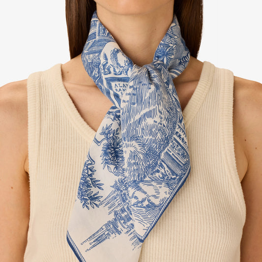 Square Scarf 65 - Piranesi - Blue