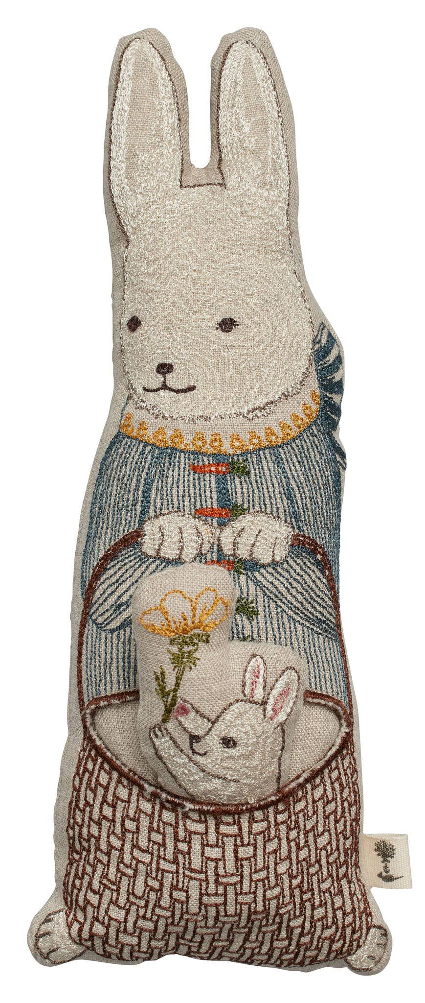 Bunny Shaped Pillow with Baby Bunny