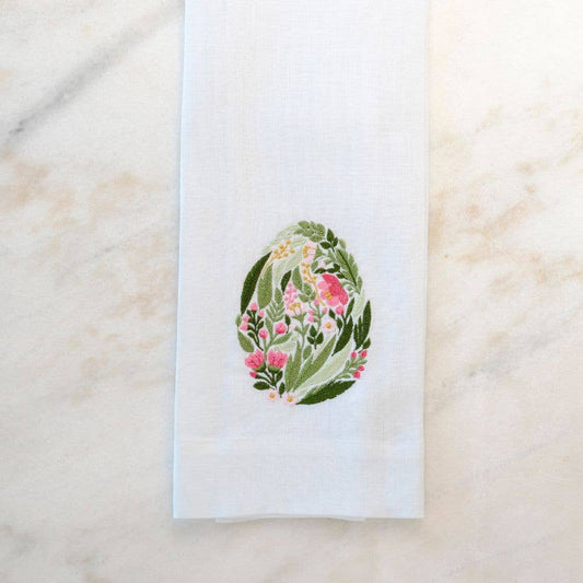 Garden Easter Egg Linen Towel
