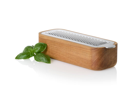 Rectangular Fine Grater with Wooden Bowl