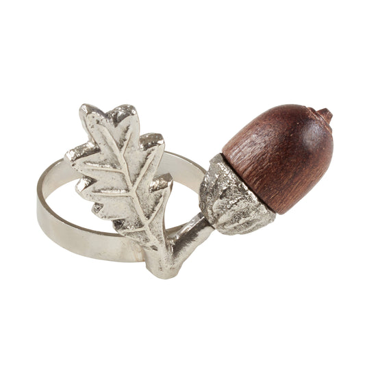 Acorn Napkin Ring: Silver