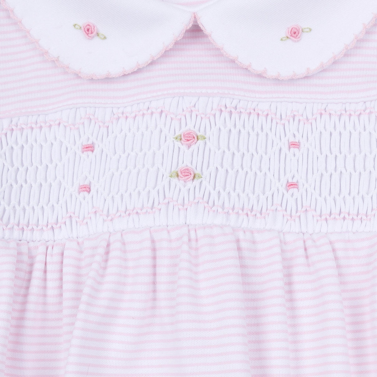 Anna Smocked Footie - Pink