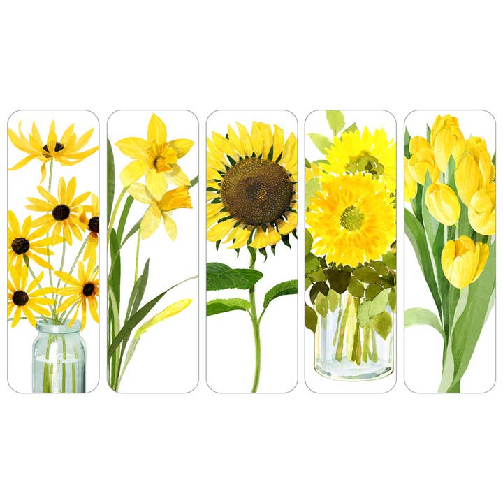 Sunny Yellow - Bookmarks - Set of 5