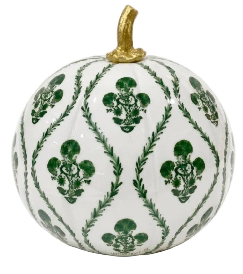 10" Pumpkin - Green Heritage Medallion