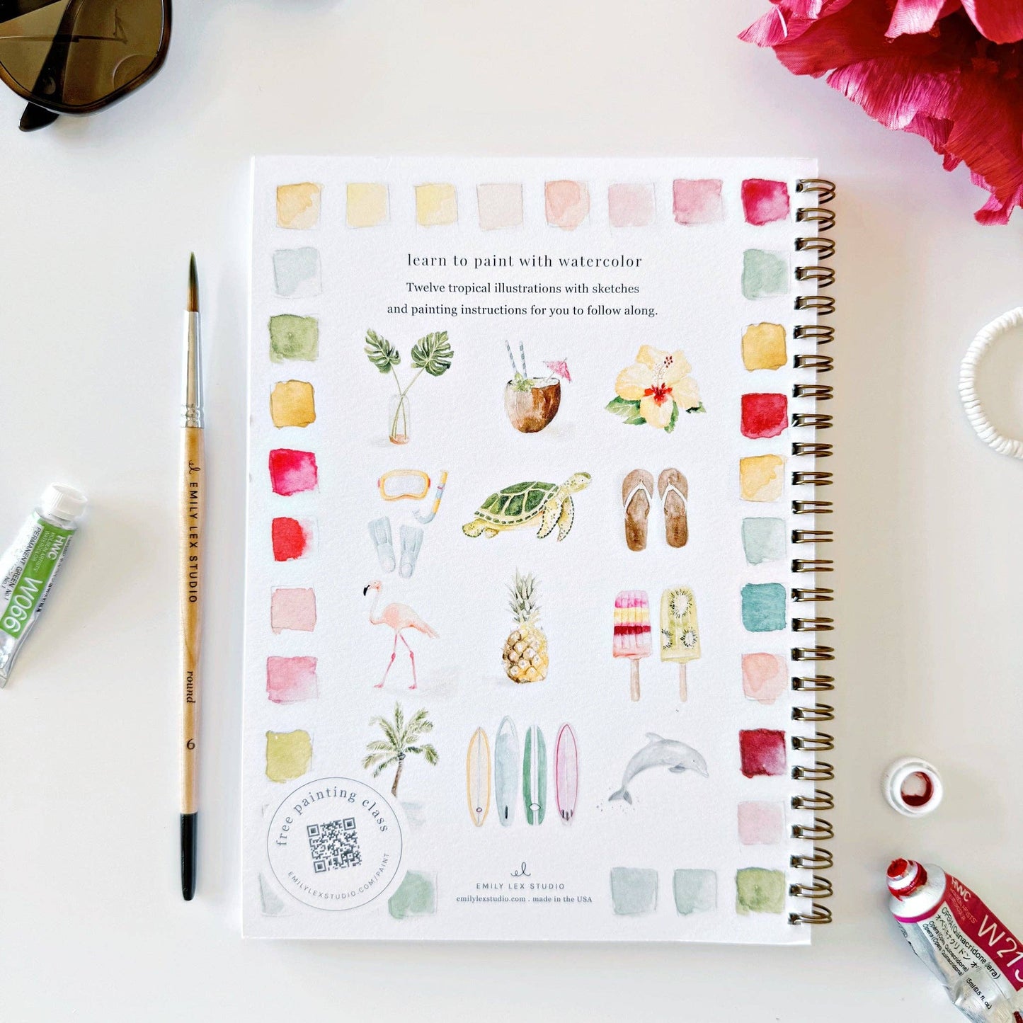 Watercolor Workbook - Tropical