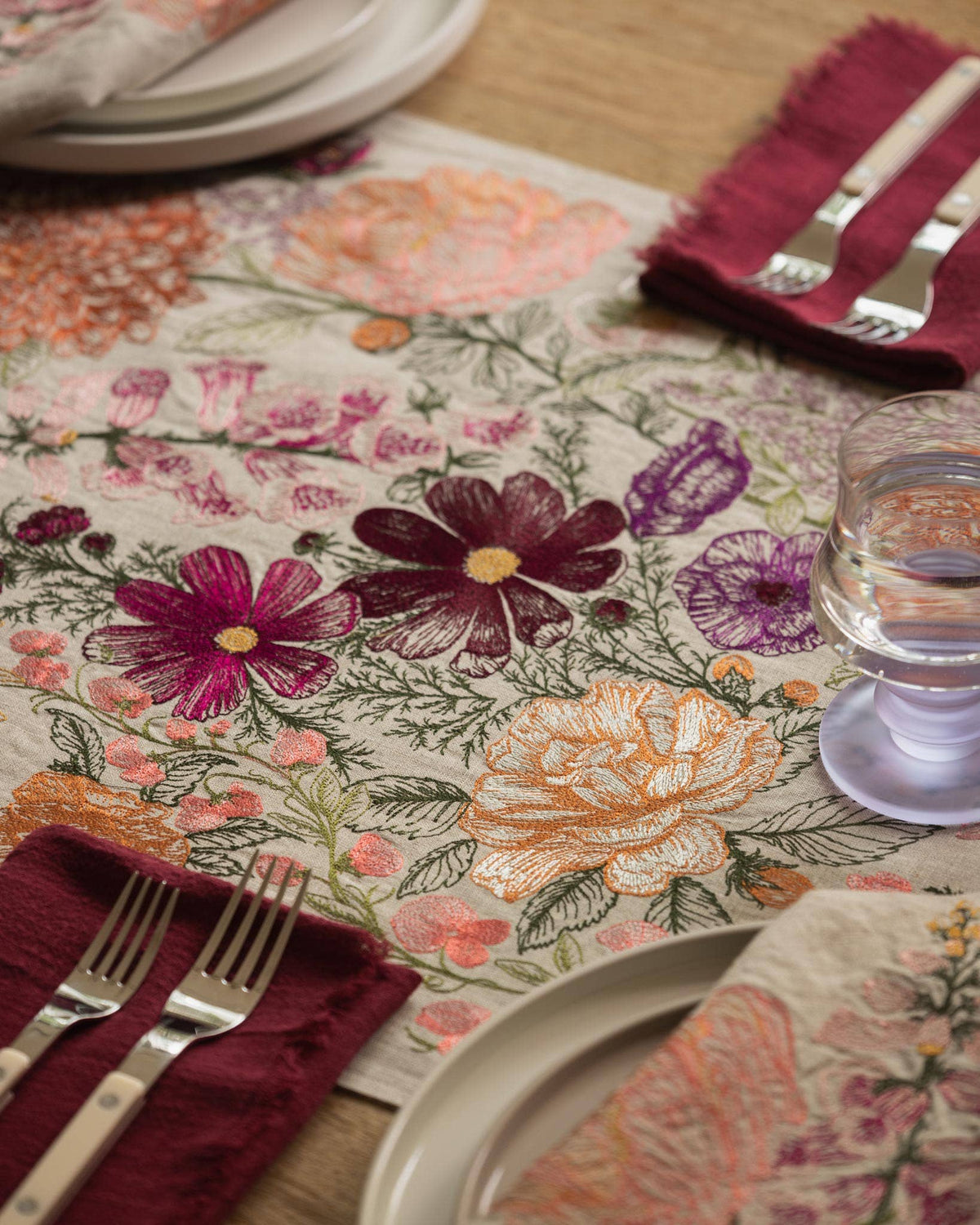Paradise Garden Table Runner: 76" × 18"