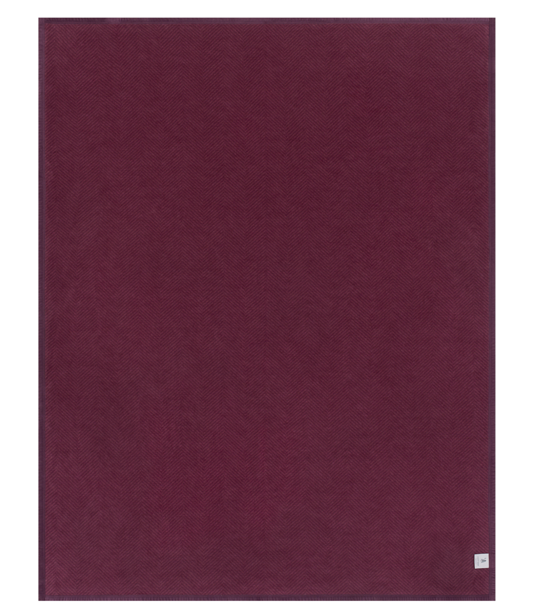 Harborview Herringbone Plum Blanket: Original