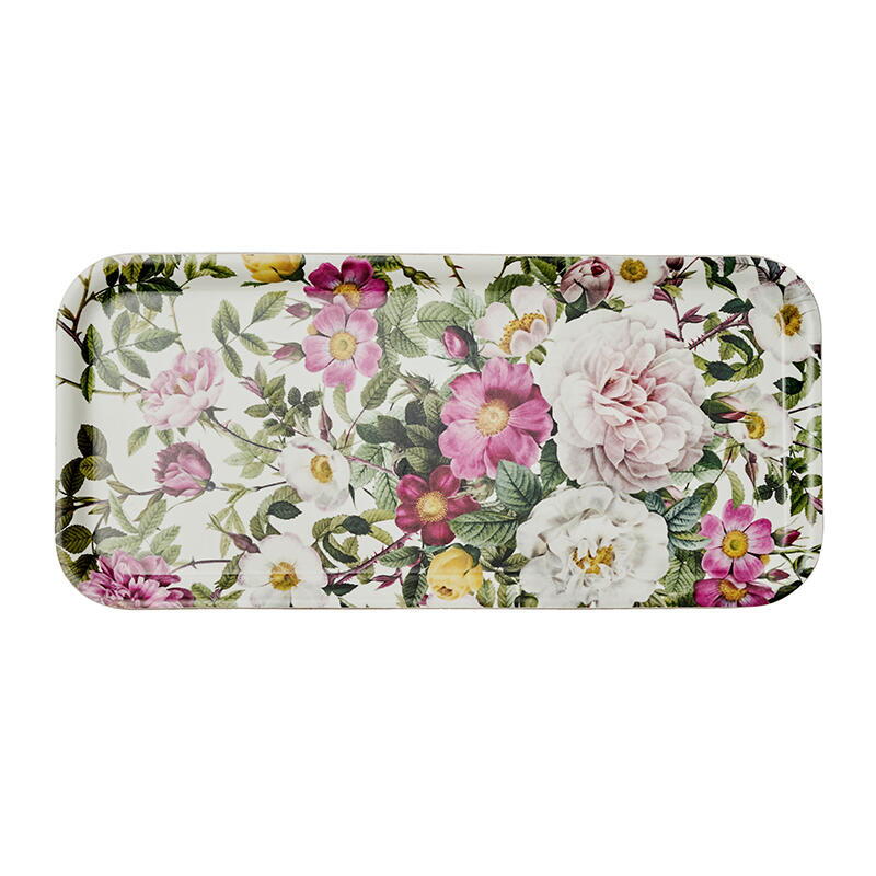 Rectangular Birch Tray - Rose Flower Garden