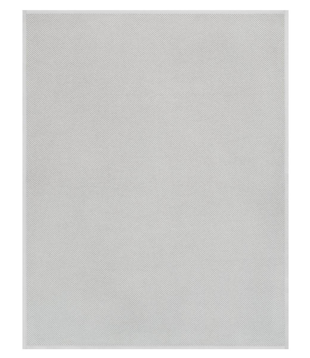 Harborview Herringbone Light Grey Blanket: Midi