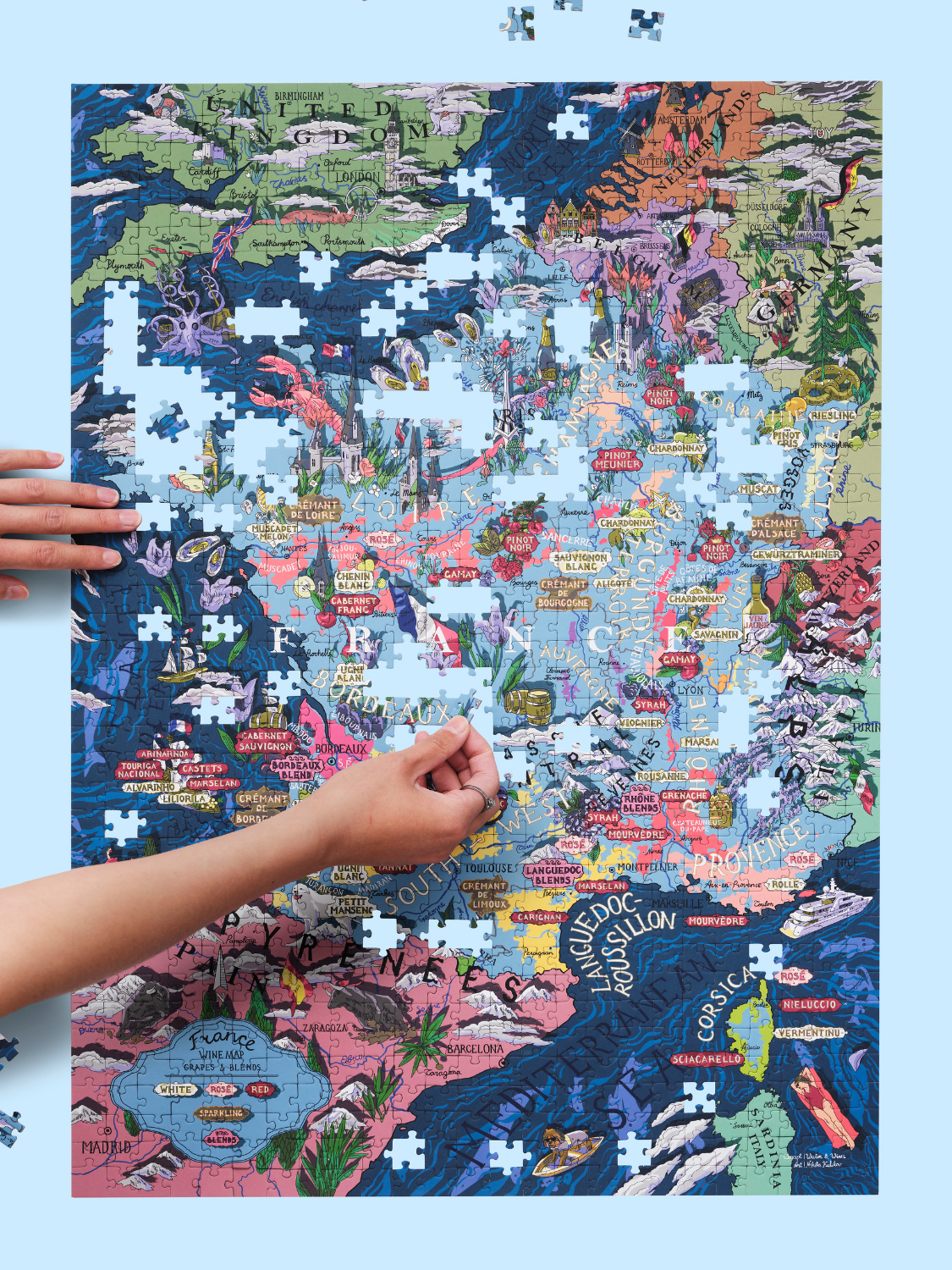 1000 Piece Puzzle - France Wine