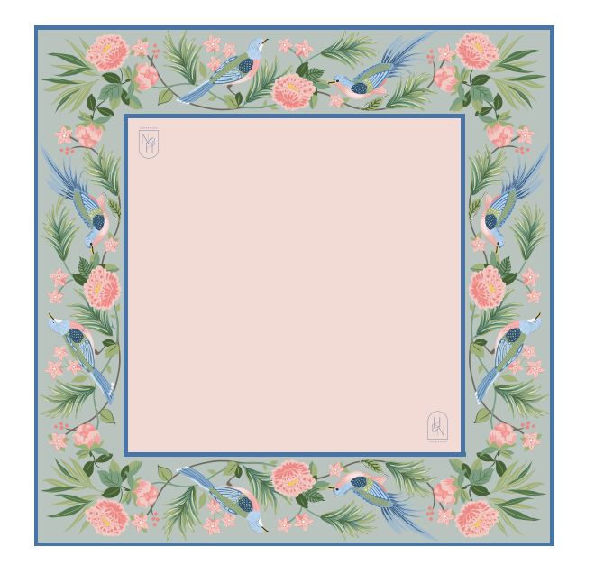 Mahjong Table Mat - Songbird Bloom