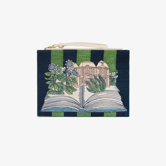 Embroidered Pouch - Paris Septieme - Navy