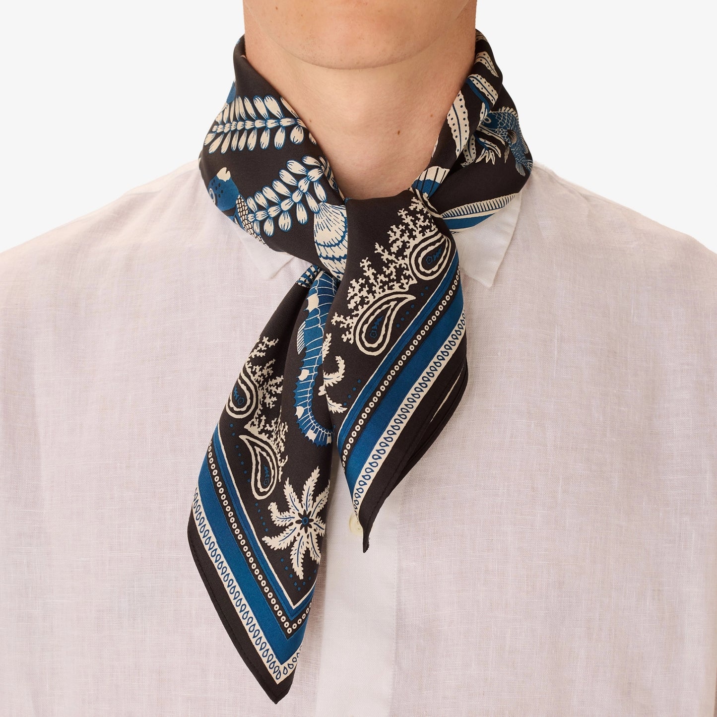 Square Scarf 65 - Neptune Black