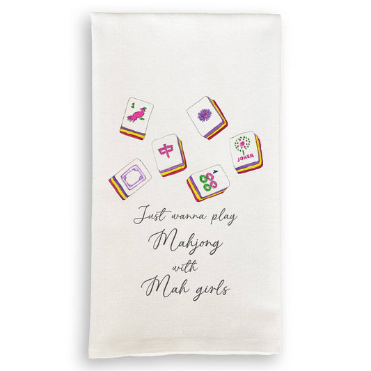 Tea Towel - Mahjong with Mah Girls
