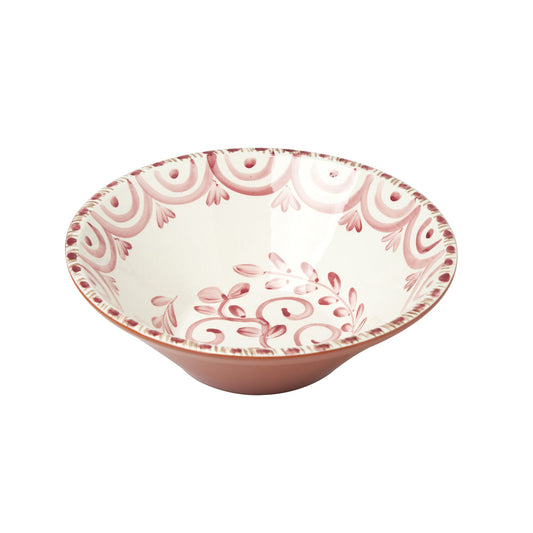 Casa Nuno Medium Pink/White Bowl, 32cm