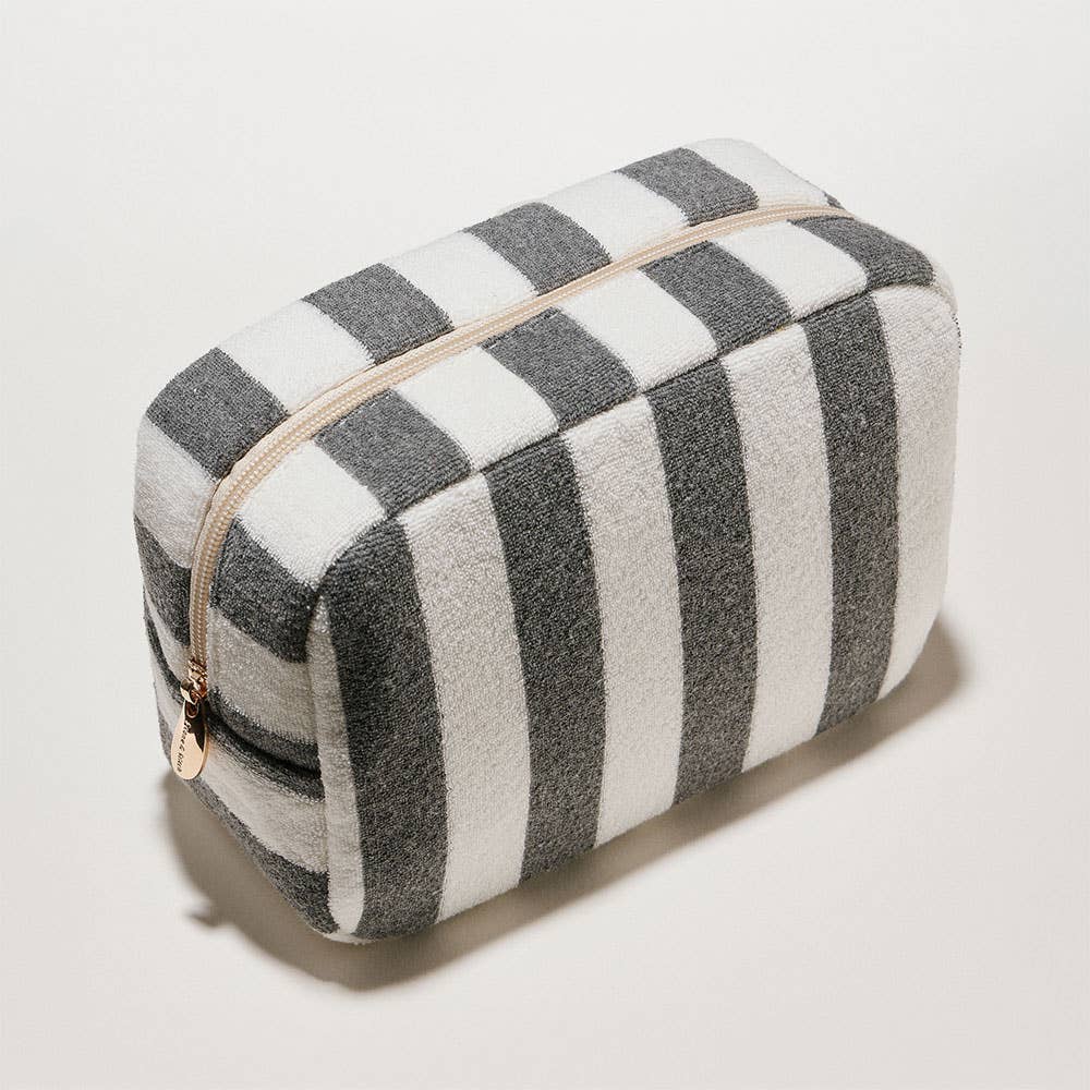 Striped Pattern Cosmetic Pouch Bag: Pink