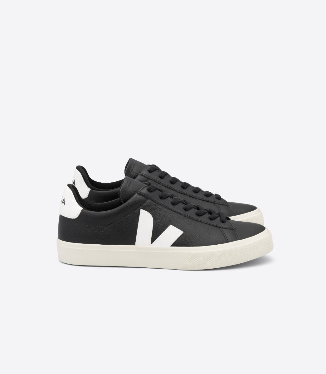 Campo Sneaker - Chromefree Black Leather - Black/White