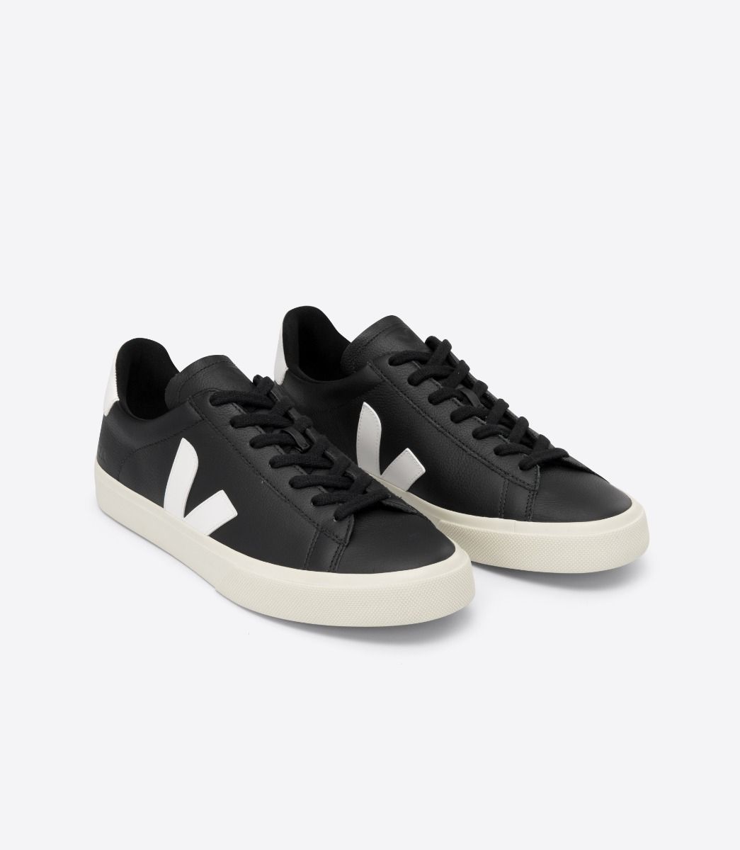 Campo Sneaker - Chromefree Black Leather - Black/White