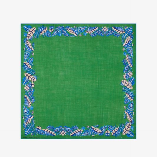 Square Scarf 100 - Plumes Green