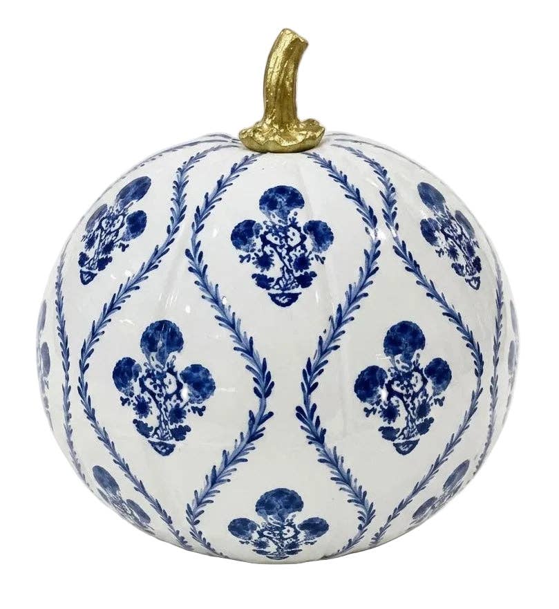 10" Pumpkin - Navy Heritage Medallion
