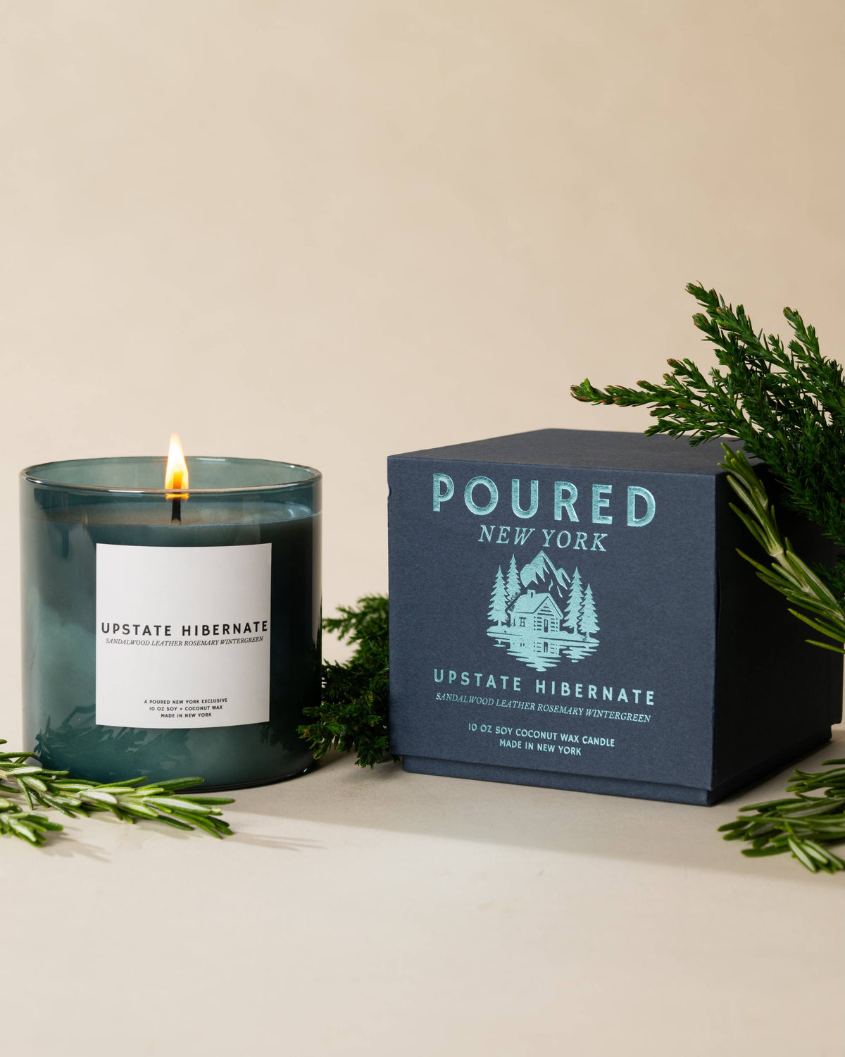 22oz Soy Coconut Wax Candle - Upstate Hibernate