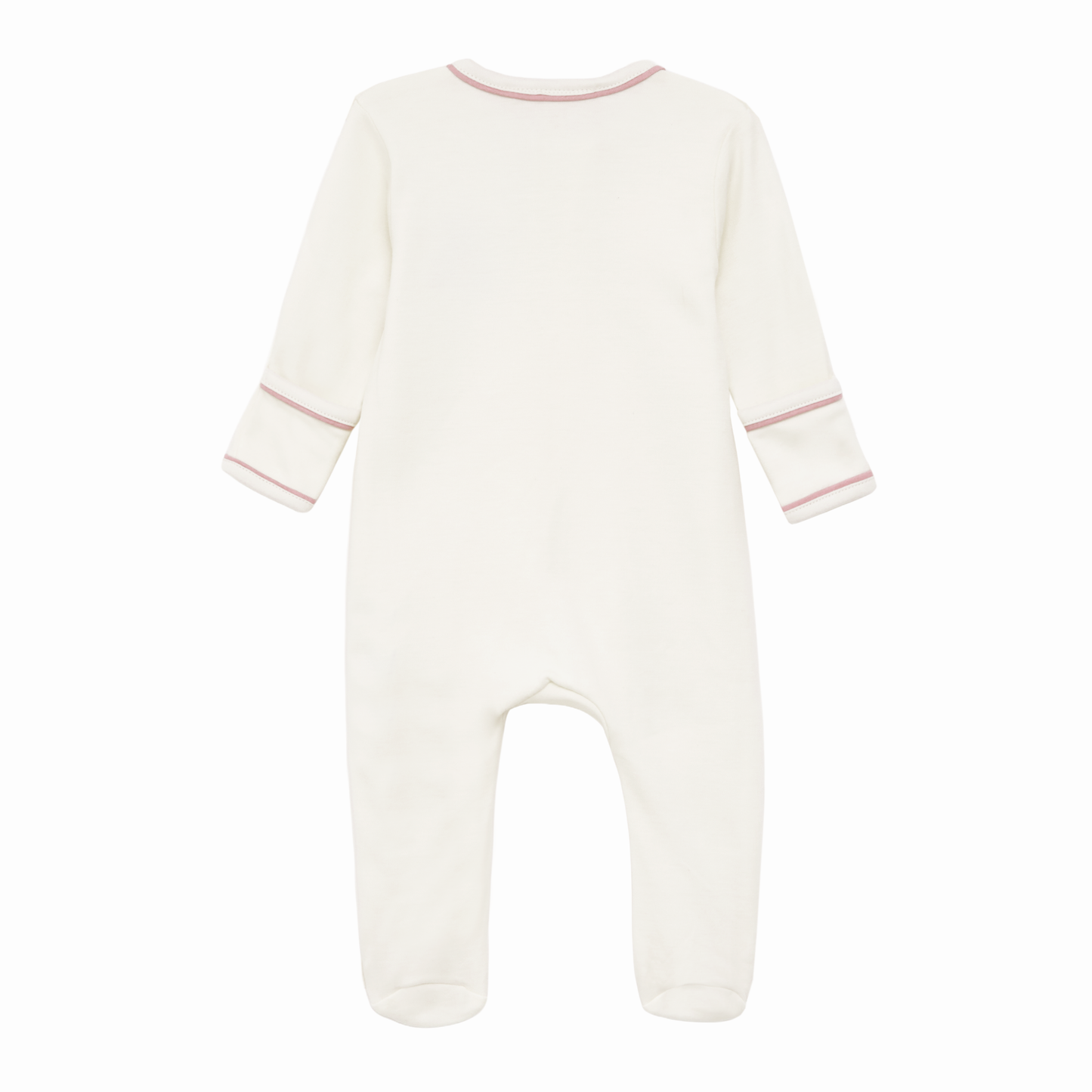 Bear Hugs Zip Footie - Dusty Rose