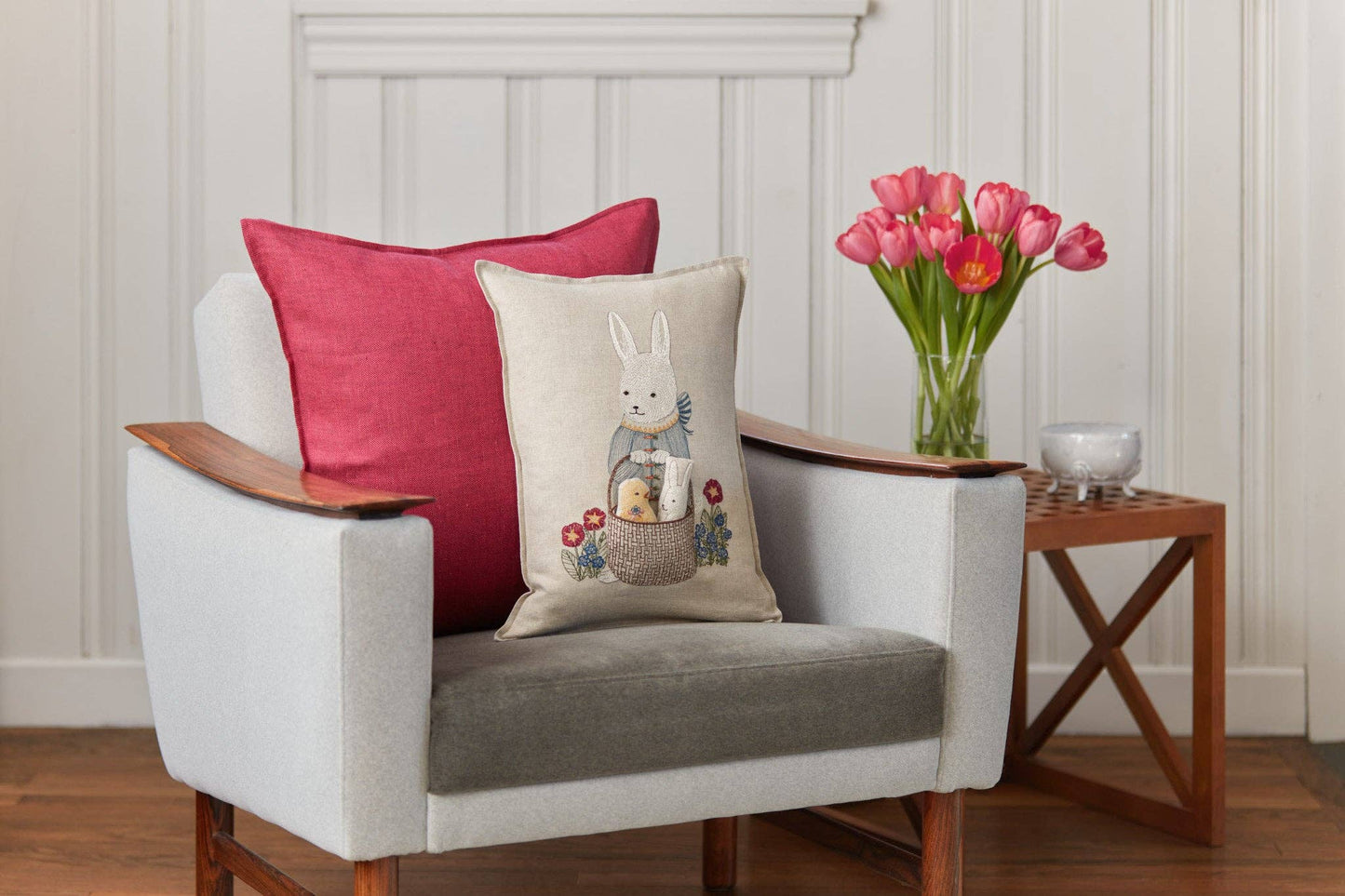 Easter Bunny Pocket Pillow with Insert