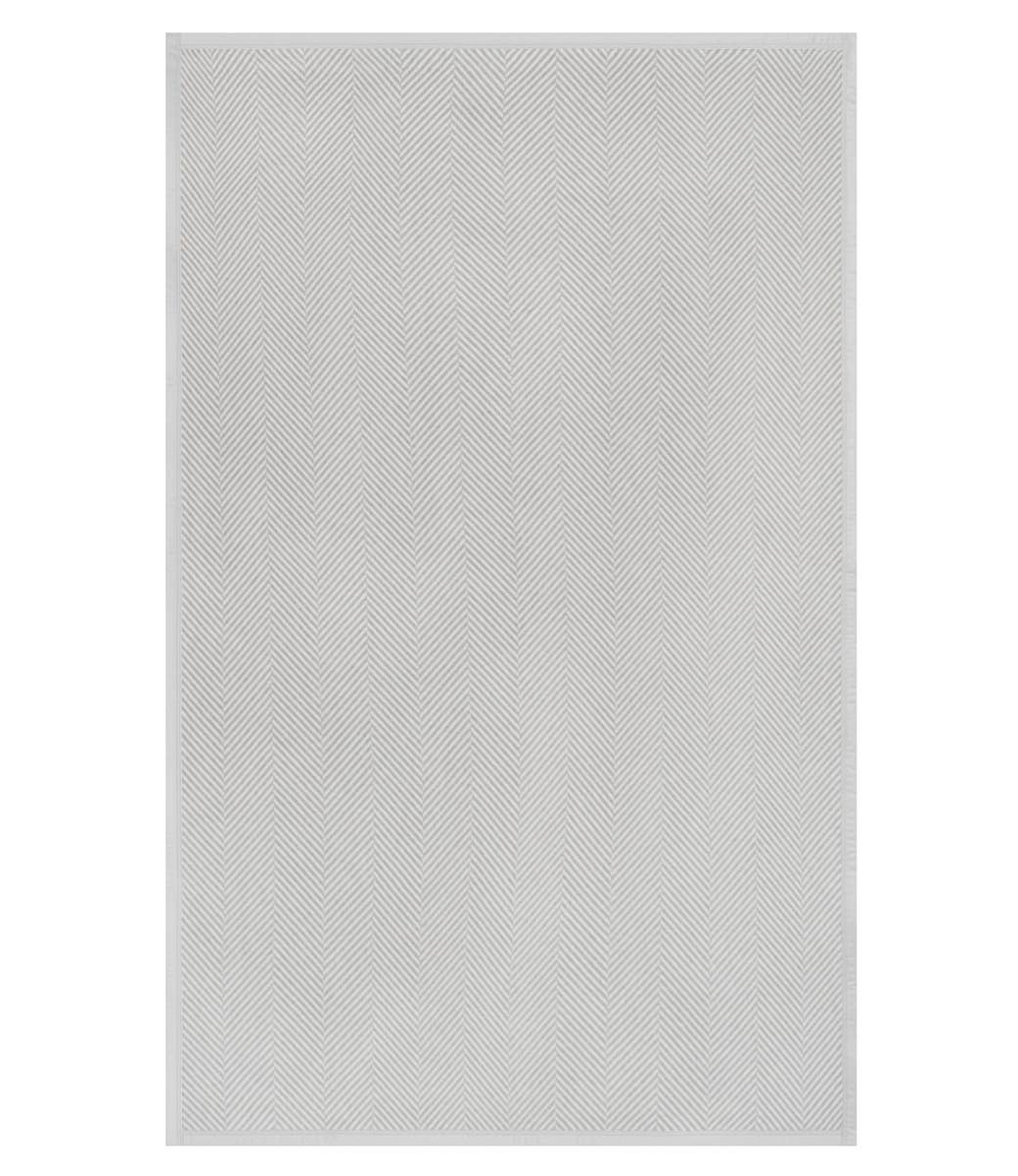 Harborview Herringbone Light Grey Blanket: Midi
