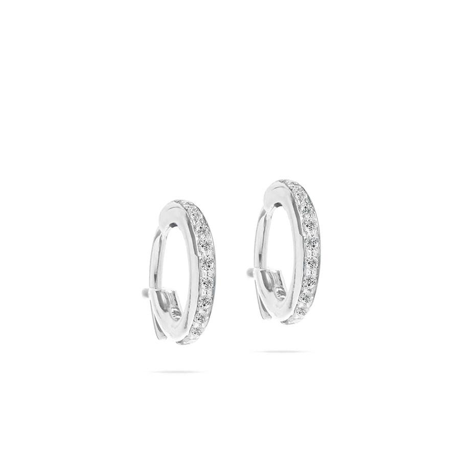 Pave Huggie Hoops