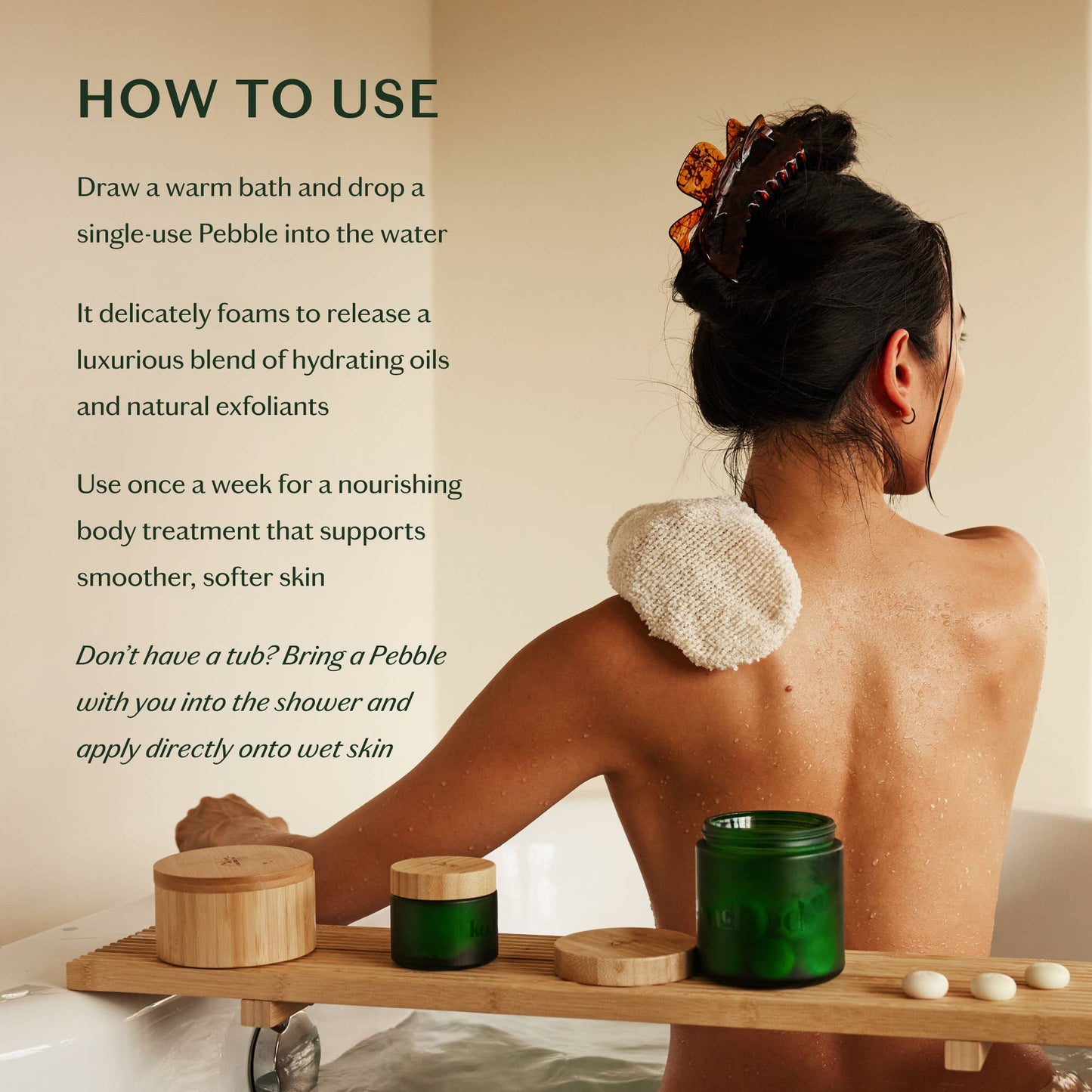 Deep Moisturizing Solid Bath & Shower Oil - Daily Pebble