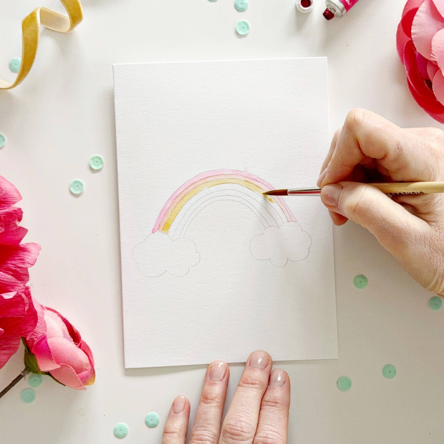 Set of 8 Paintable Notecards - Fairytale