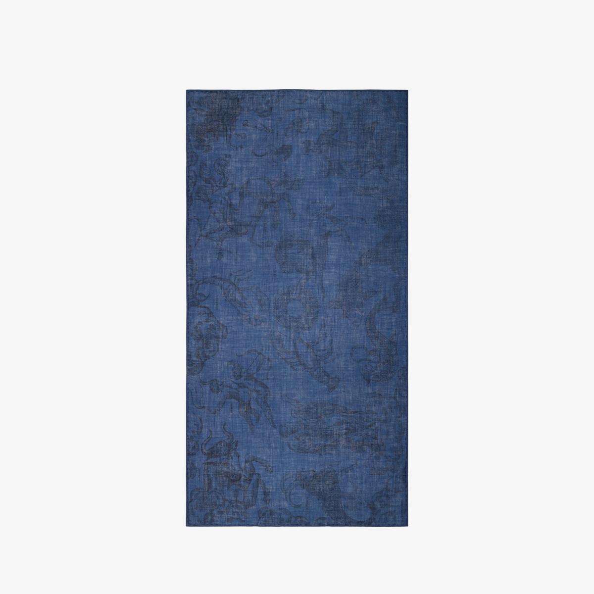 Astrologie Scarf - Navy, 100 x 190 cm