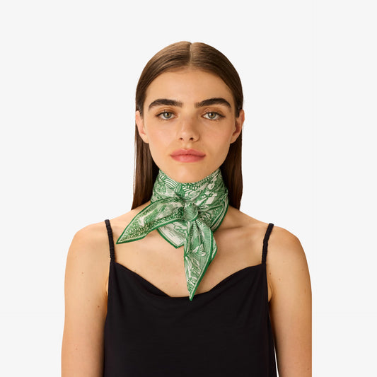 Square Scarf 65 - Piranesi - Green