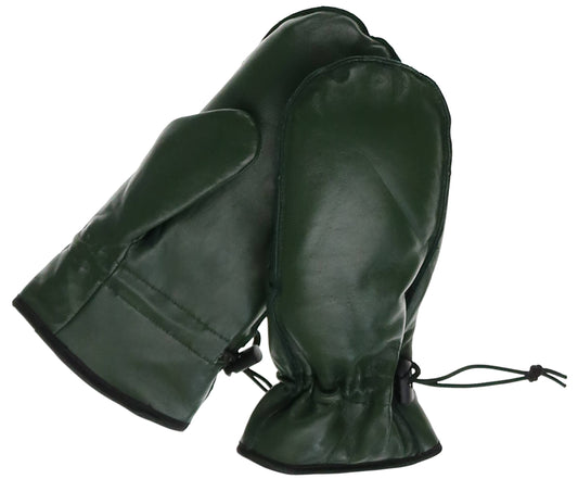 Leather Glitten with Toggle: Olive