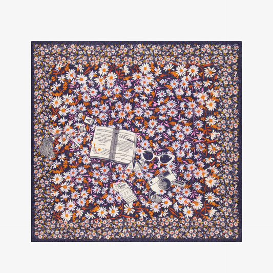 Square Scarf 100 - Faust Collection - Purple