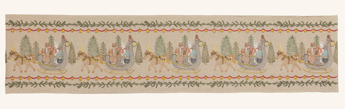 Jingle Bells Table Runner: 76" × 18"