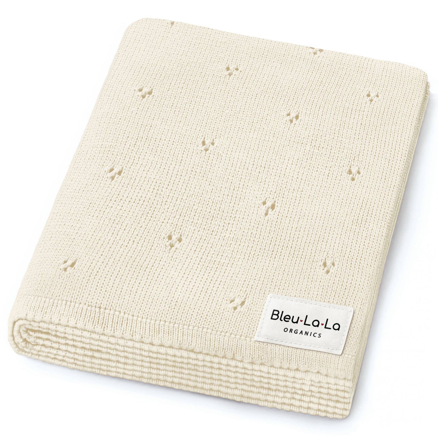 100% Organic Cotton Pointelle Swaddle Receiving Baby Blanket: Oatmeal