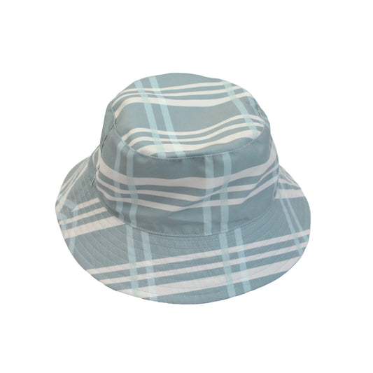 Reversible Baby Bucket Hat - Blue Plaid