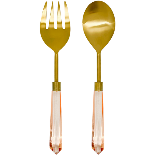 Acrylic Serving Set - Blush Pink: 2-Piece Set